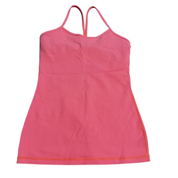 Lululemon Pink, melon, coral Racerback Tank Top With Built-In Bra Size 6 - Picture 1 of 6